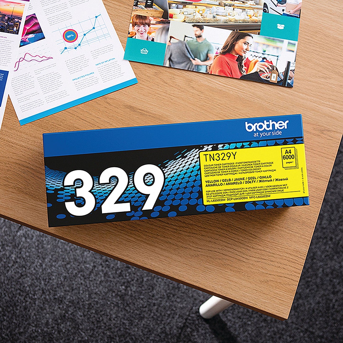 Brother TN329Y Yellow Super High Yield Laser Toner Cartridge