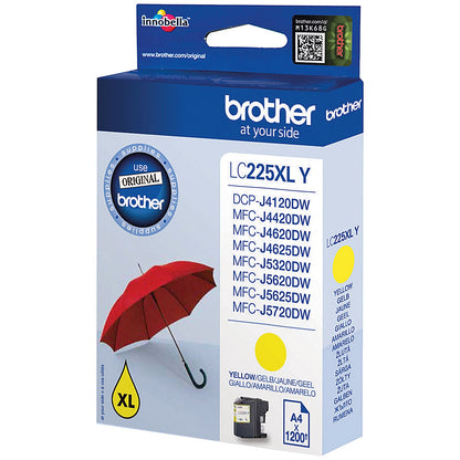 Brother LC225XLY Yellow High Yield Inkjet Cartridge