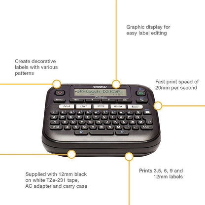 Brother P-Touch PT-D210VP Label Printer, Desktop
