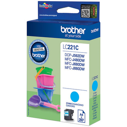 Brother LC221 Cyan Inkjet Cartridge