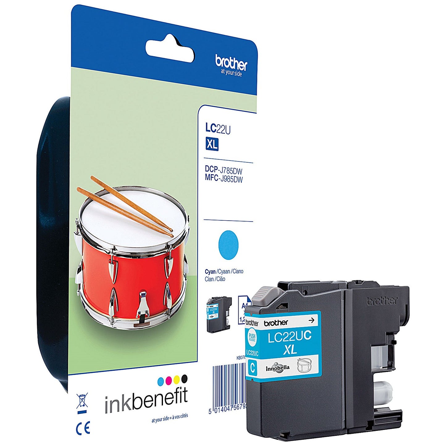 Brother LC22UC Cyan High Yield Inkjet Cartridge