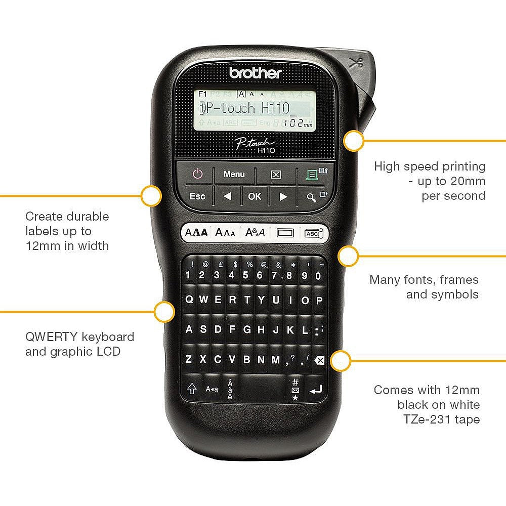 Brother PT-H110 Professional Label Printer, Handheld