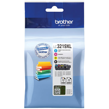 Brother LC3219XLVAL High Yield Inkjet Cartridge Value Pack - Black, Cyan, Magenta, Yellow (4 Cartridges)