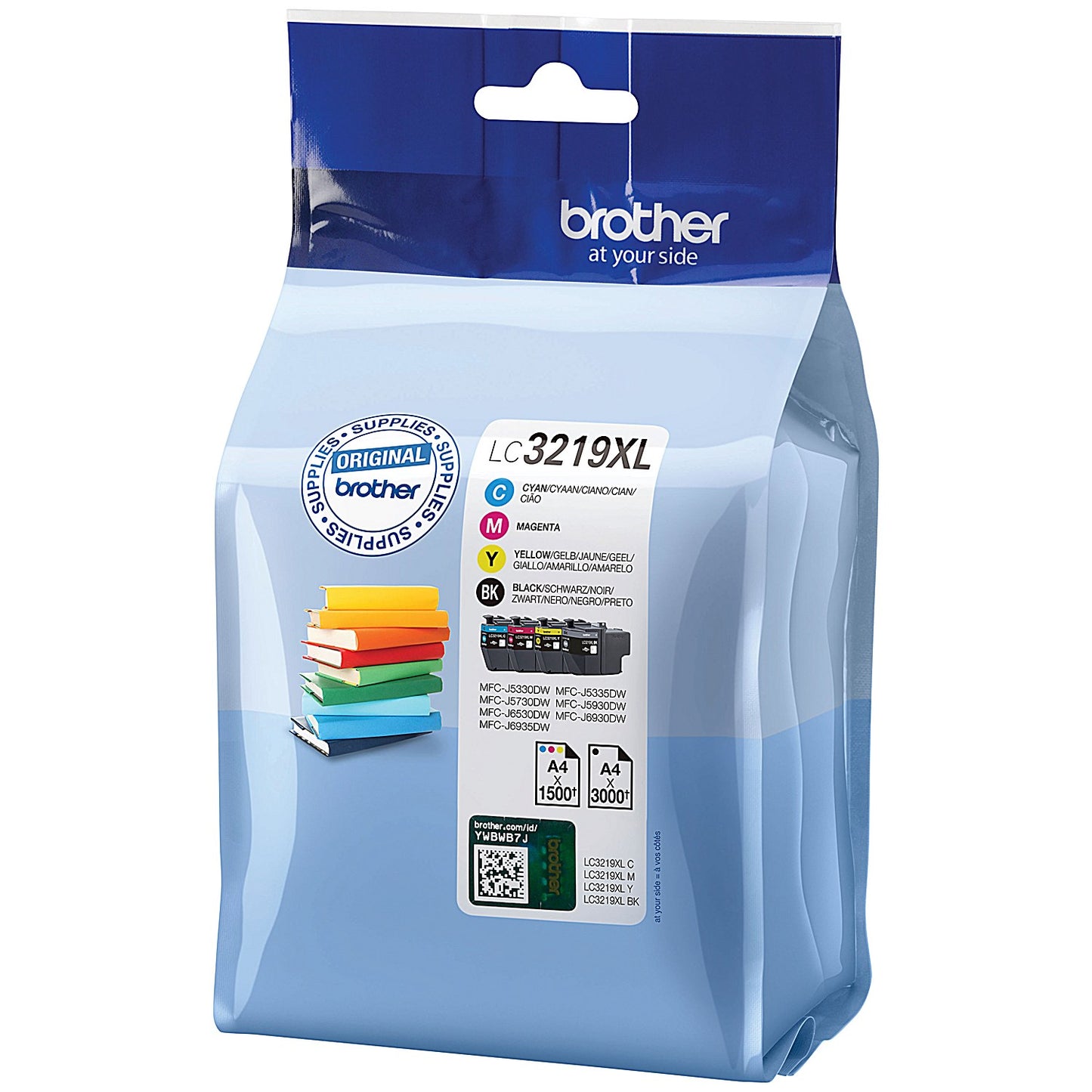Brother LC3219XLVAL High Yield Inkjet Cartridge Value Pack - Black, Cyan, Magenta, Yellow (4 Cartridges)