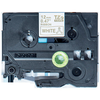 Brother P-Touch TZe-R234 Label Tape, Gold On White, 12mmx4m