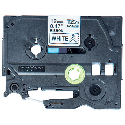 Brother P-Touch TZe-R231 Ribbon Label Tape, Black on White, 12mmx4m
