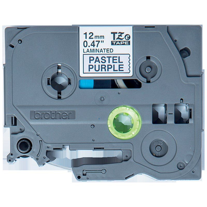 Brother P-Touch TZe-MQF31 Label Tape, Black On Pastel Purple, 12mmx4m