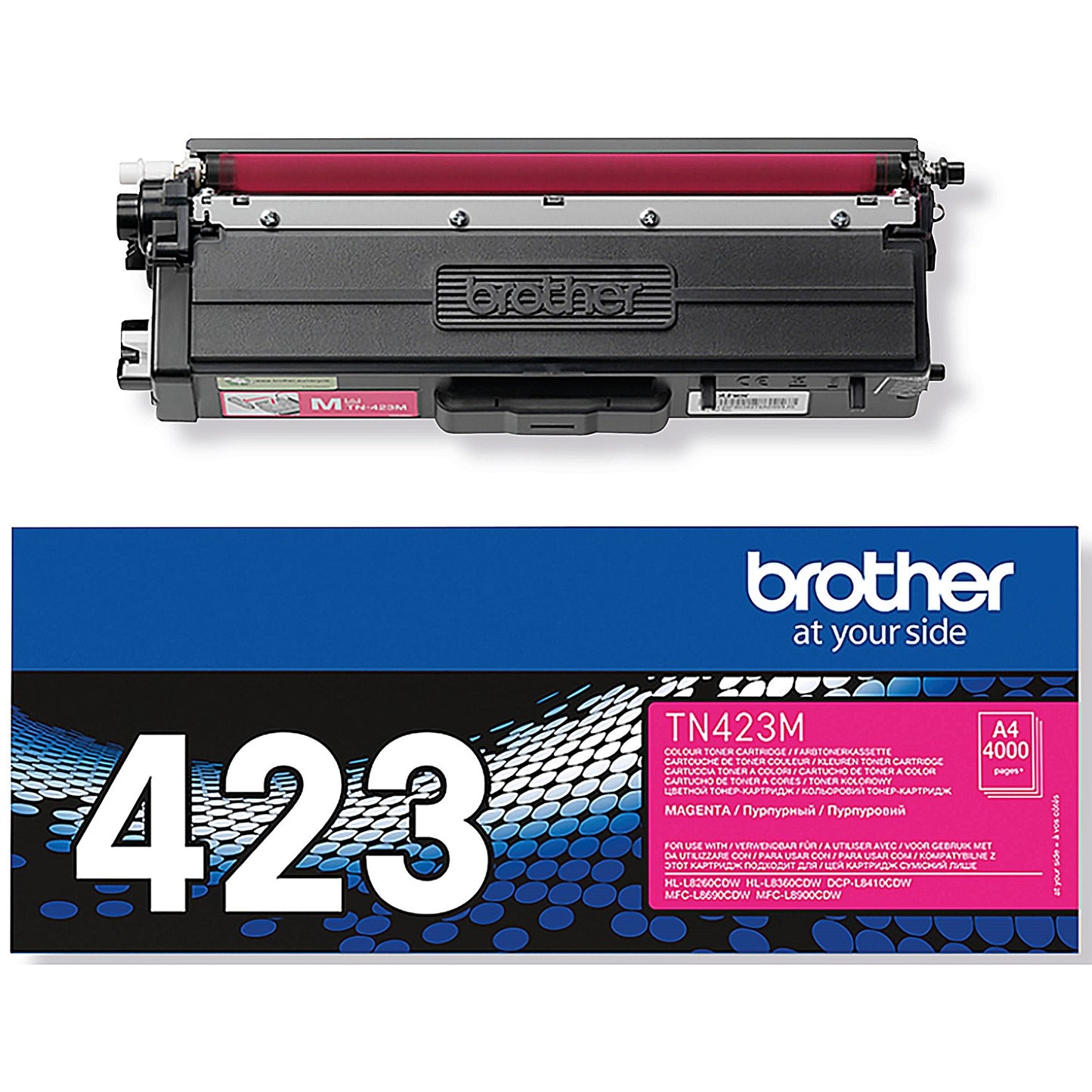 Brother TN423M Magenta High Yield Laser Toner Cartridge