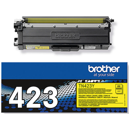 Brother TN423Y Yellow High Yield Laser Toner Cartridge