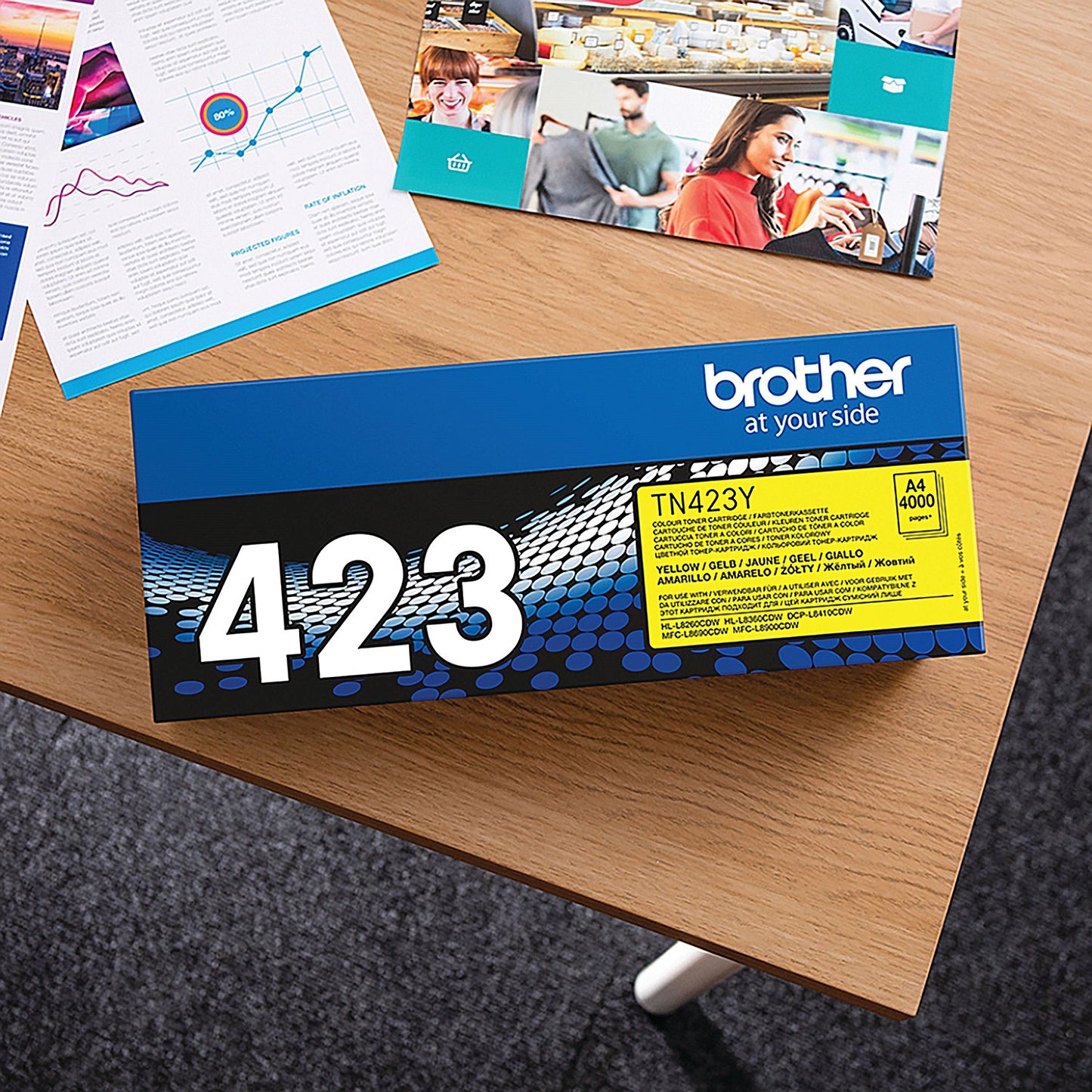 Brother TN423Y Yellow High Yield Laser Toner Cartridge