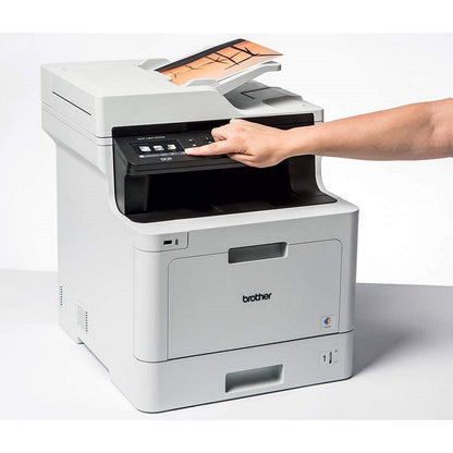 Brother DCP-L8410CDW A4 Wireless 3 in 1 Colour Laser Printer, White