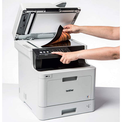 Brother DCP-L8410CDW A4 Wireless 3 in 1 Colour Laser Printer, White