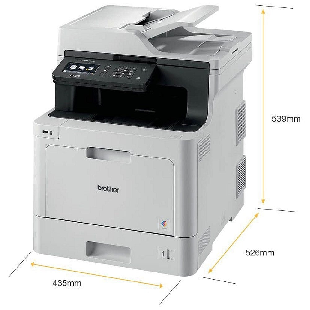 Brother DCP-L8410CDW A4 Wireless 3 in 1 Colour Laser Printer, White