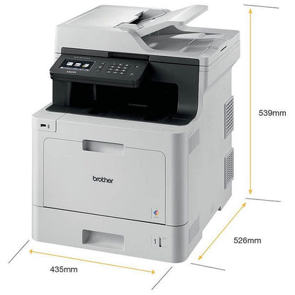 Brother DCP-L8410CDW A4 Wireless 3 in 1 Colour Laser Printer, White