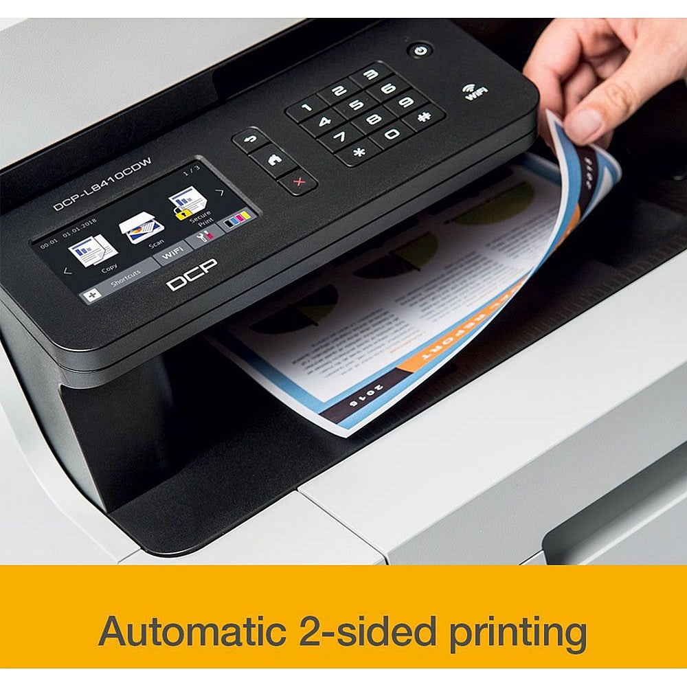 Brother DCP-L8410CDW A4 Wireless 3 in 1 Colour Laser Printer, White