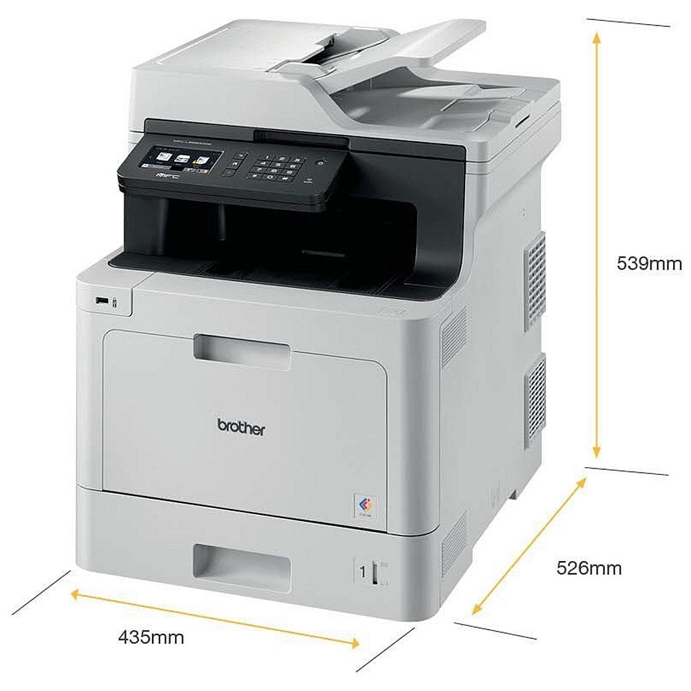 Brother MFC-L8690CDW A4 Wireless Colour Laser Multifunctional Printer, White