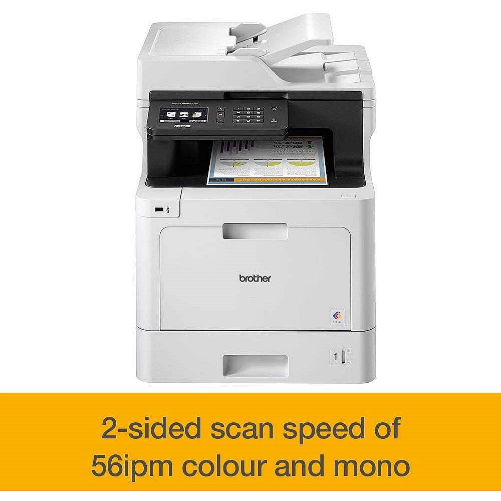 Brother MFC-L8690CDW A4 Wireless Colour Laser Multifunctional Printer, White