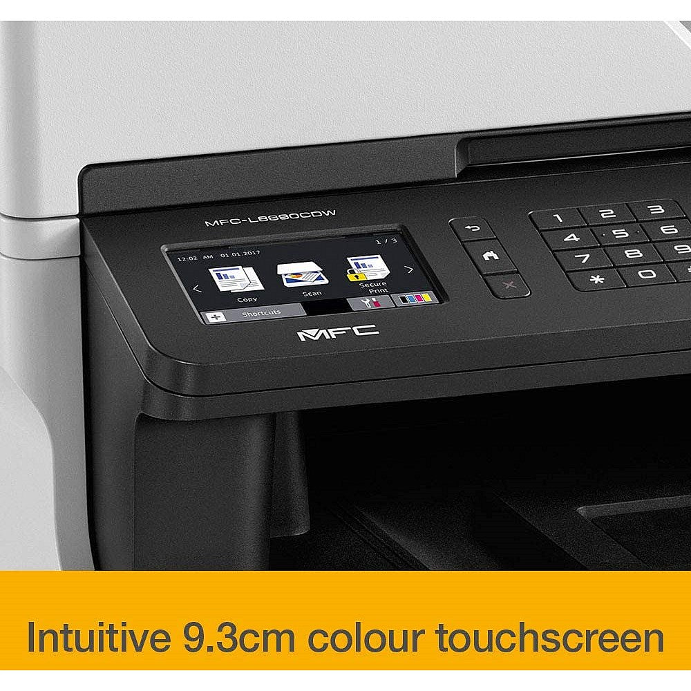 Brother MFC-L8690CDW A4 Wireless Colour Laser Multifunctional Printer, White