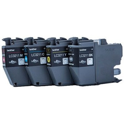 Brother LC3211 Ink Cartridges - Black, Cyan, Magenta and Yellow (4 Cartridges)