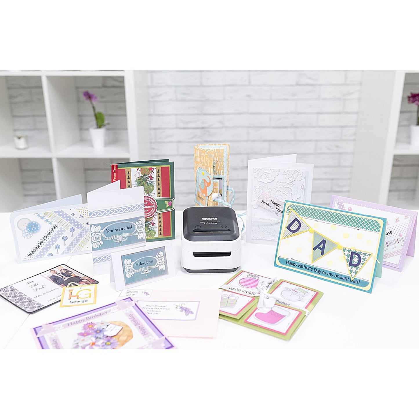 Brother VC-500WCR Design/Craft Wireless Thermal Label Printer, Desktop