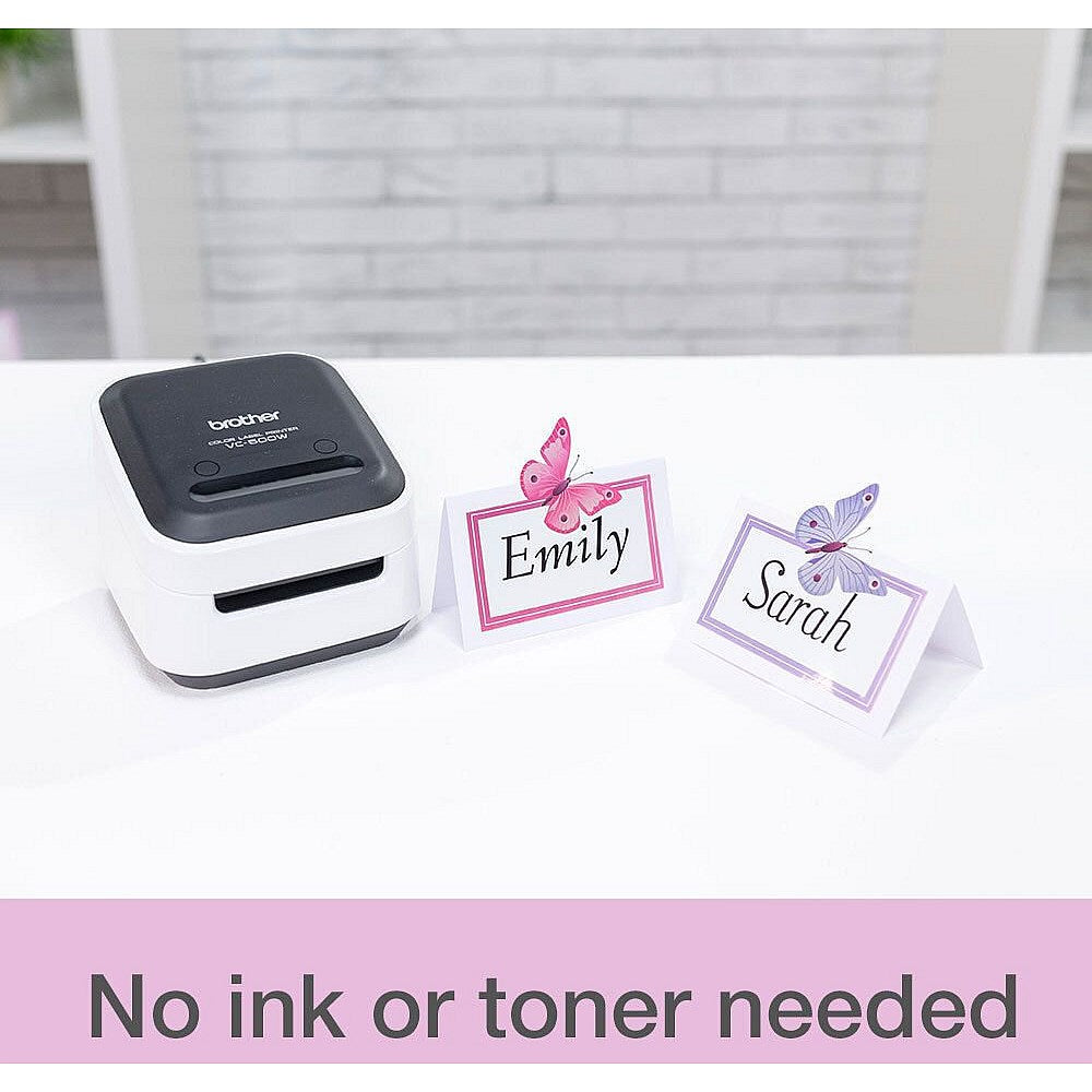 Brother VC-500WCR Design/Craft Wireless Thermal Label Printer, Desktop