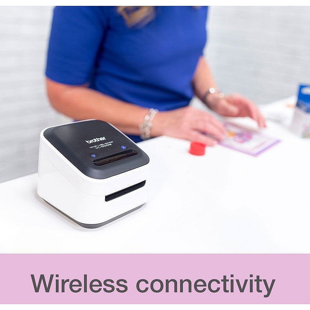 Brother VC-500WCR Design/Craft Wireless Thermal Label Printer, Desktop