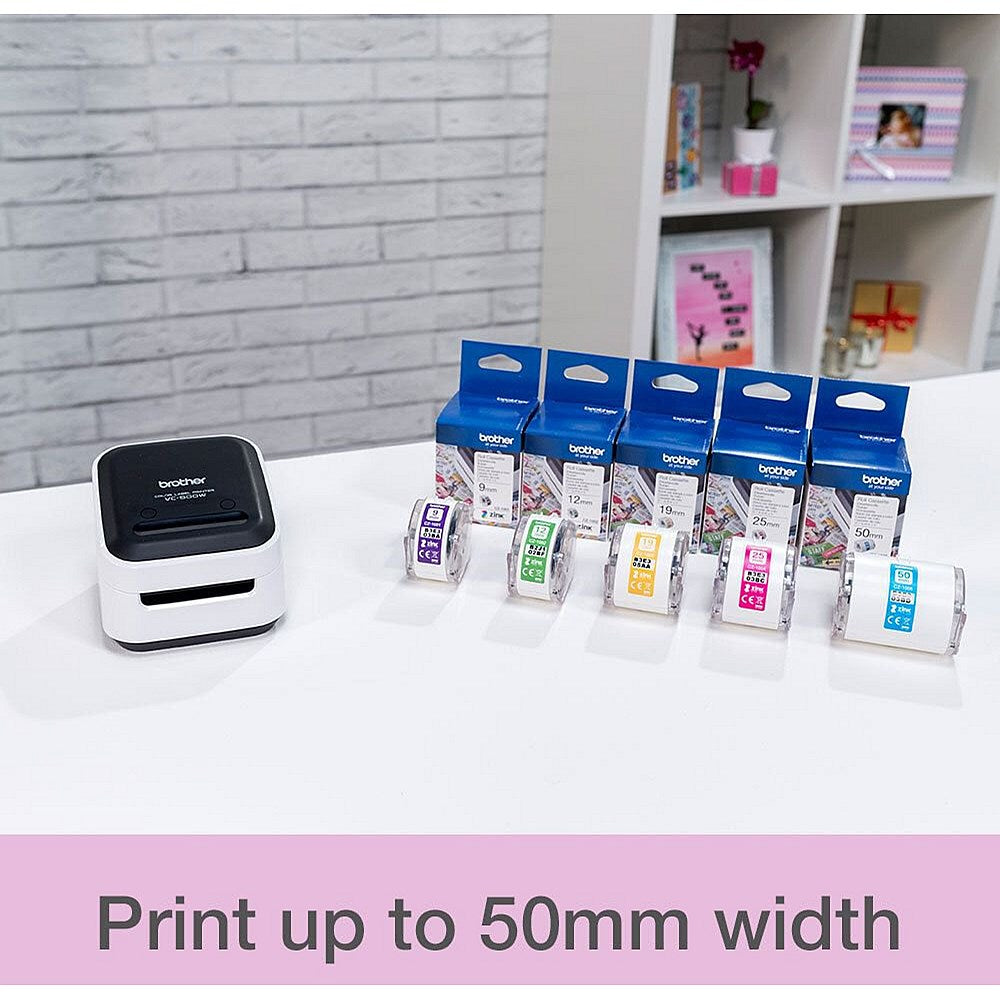 Brother VC-500WCR Design/Craft Wireless Thermal Label Printer, Desktop
