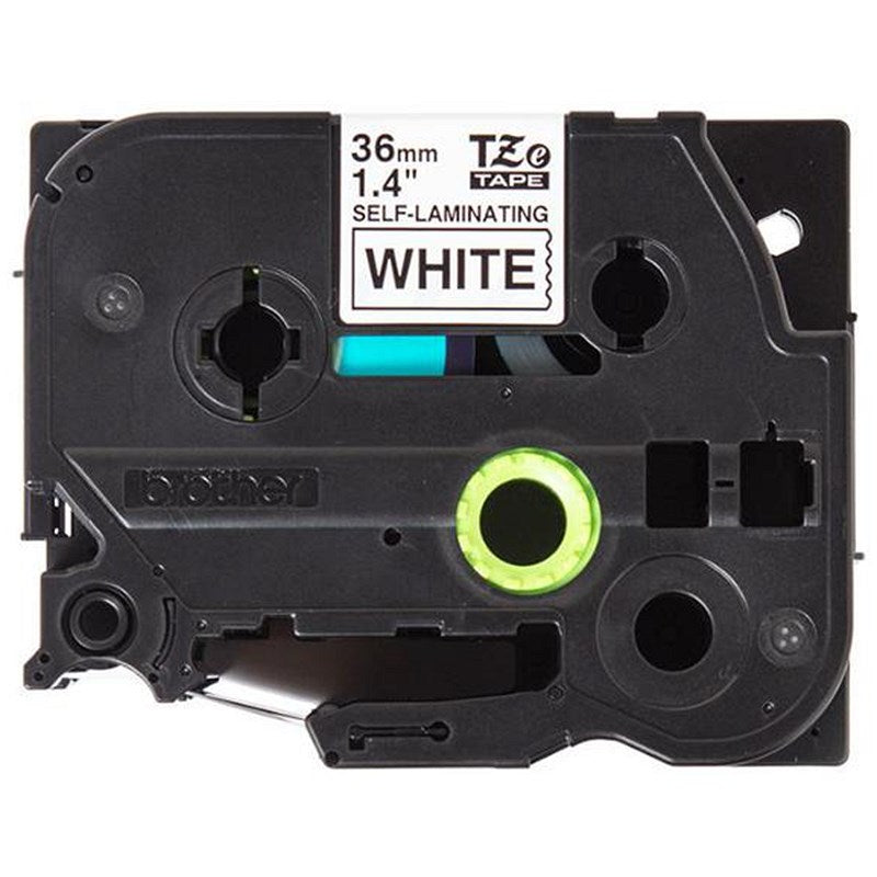 Brother P-Touch TZe-SL261 Self-Laminating Label Tape, Black on White, 36mmx8m