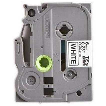 Brother P-Touch TZe-211 Label Tape, Black on White, 6mmx8m