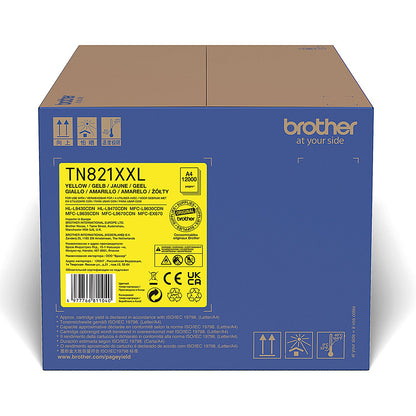 Brother TN821XXLY Super High Yield Toner Cartridge, Yellow