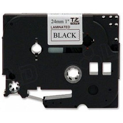 Brother P-Touch TZe-151 Label Tape, Black on Clear, 24mmx8m