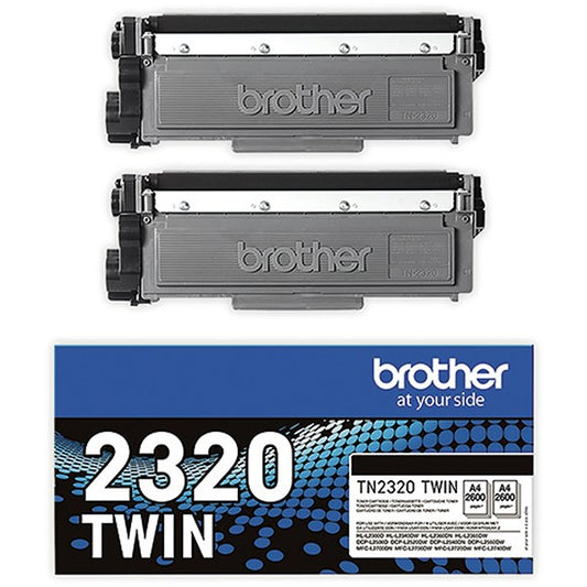 Brother TN-2320TWIN Toner Cartridge HY Black Twinpack TN2320TWIN