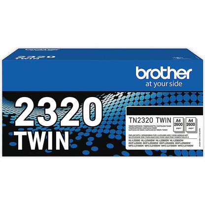 Brother TN-2320TWIN Toner Cartridge HY Black Twinpack TN2320TWIN