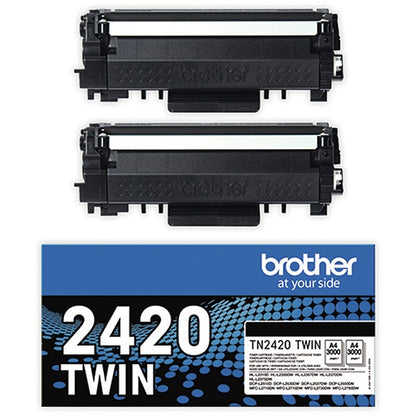Brother TN-2420TWIN Toner Cartridge HY Black Twinpack TN2420TWIN