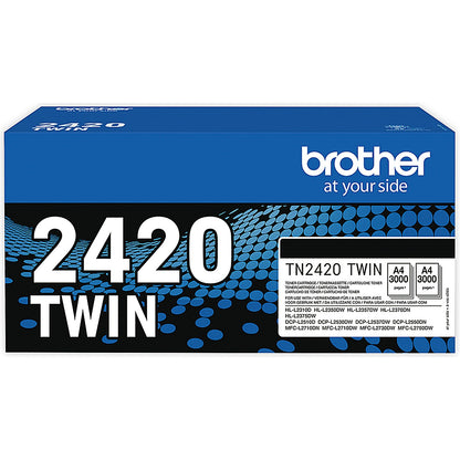 Brother TN-2420TWIN Toner Cartridge HY Black Twinpack TN2420TWIN