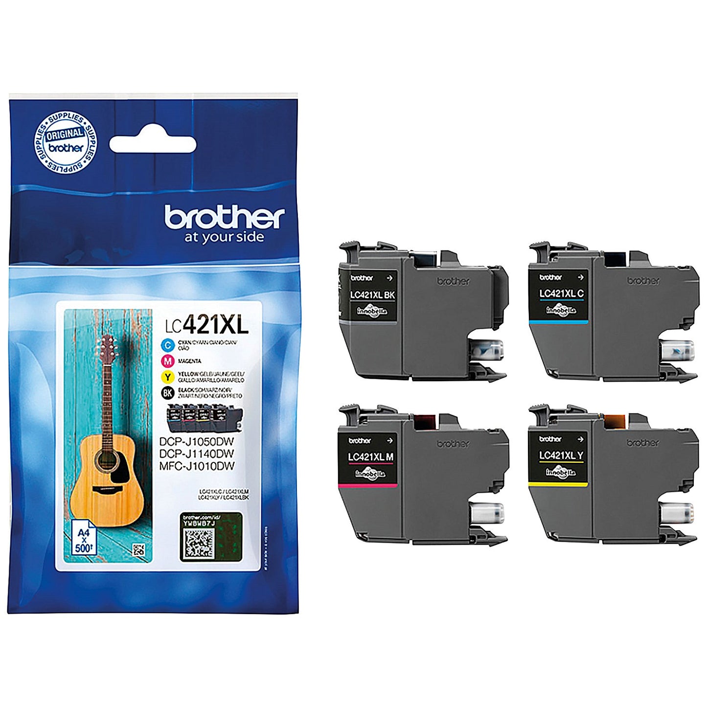 Brother LC421XL Inkjet Cartridge High Yield CMYK Multipack LC421XLVAL