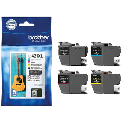 Brother LC421XL Inkjet Cartridge High Yield CMYK Multipack LC421XLVAL