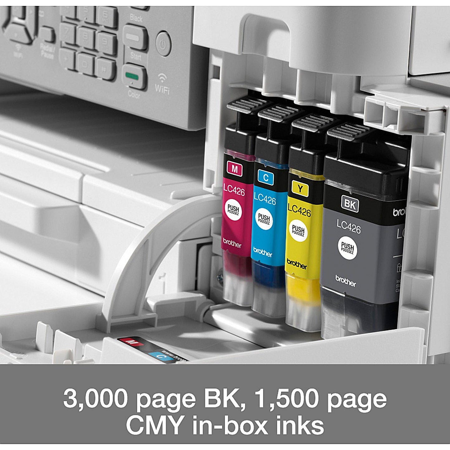 Brother MFC-J5340DW A3 Wireless All-In-One Colour Inkjet Printer, White