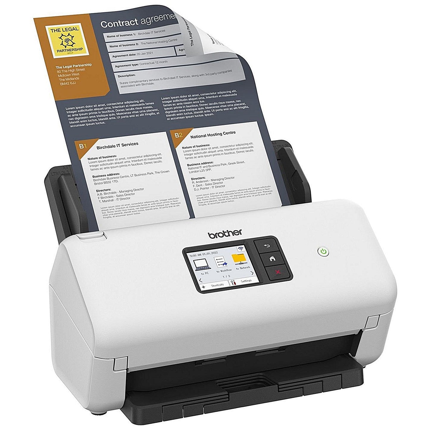 Brother ADS-4500W Touch Screen Desktop Document Scanner ADS4500WZU1