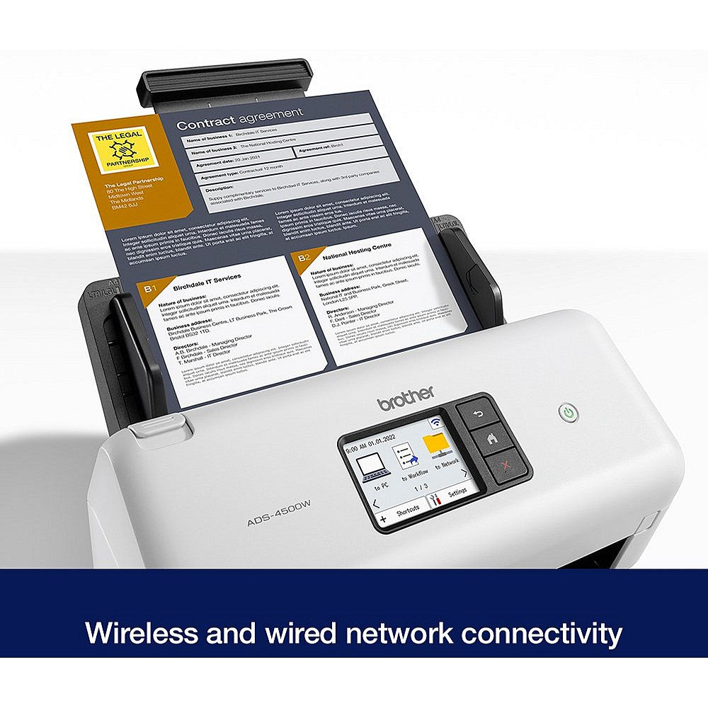 Brother ADS-4500W Touch Screen Desktop Document Scanner ADS4500WZU1 Easy2Order : BA81456