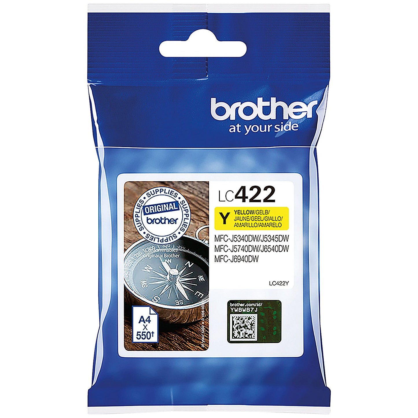 Brother LC422Y Inkjet Cartridge Yellow LC422Y