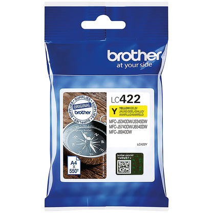 Brother LC422Y Inkjet Cartridge Yellow LC422Y