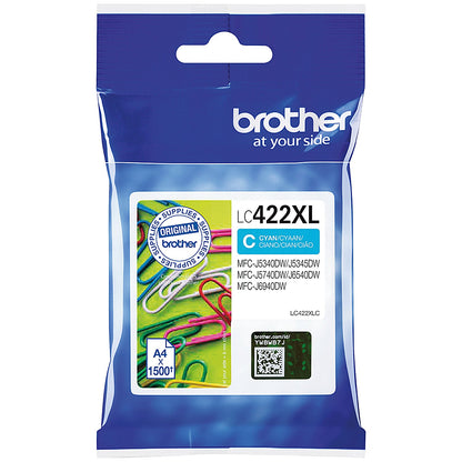 Brother LC422XLC Inkjet Cartridge High Yield Cyan LC422XLC