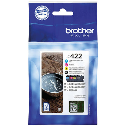 Brother LC422 Inkjet Cartridge CMYK Multipack LC422VAL