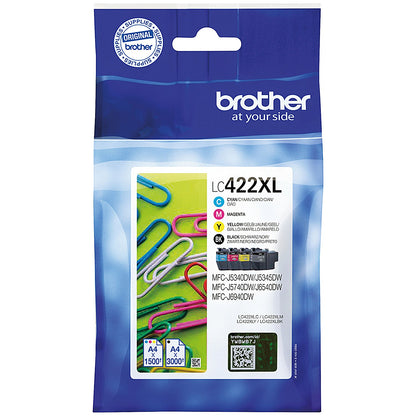 Brother LC422XL Inkjet Cartridge High Yield CMYK Multipack LC422XLVAL
