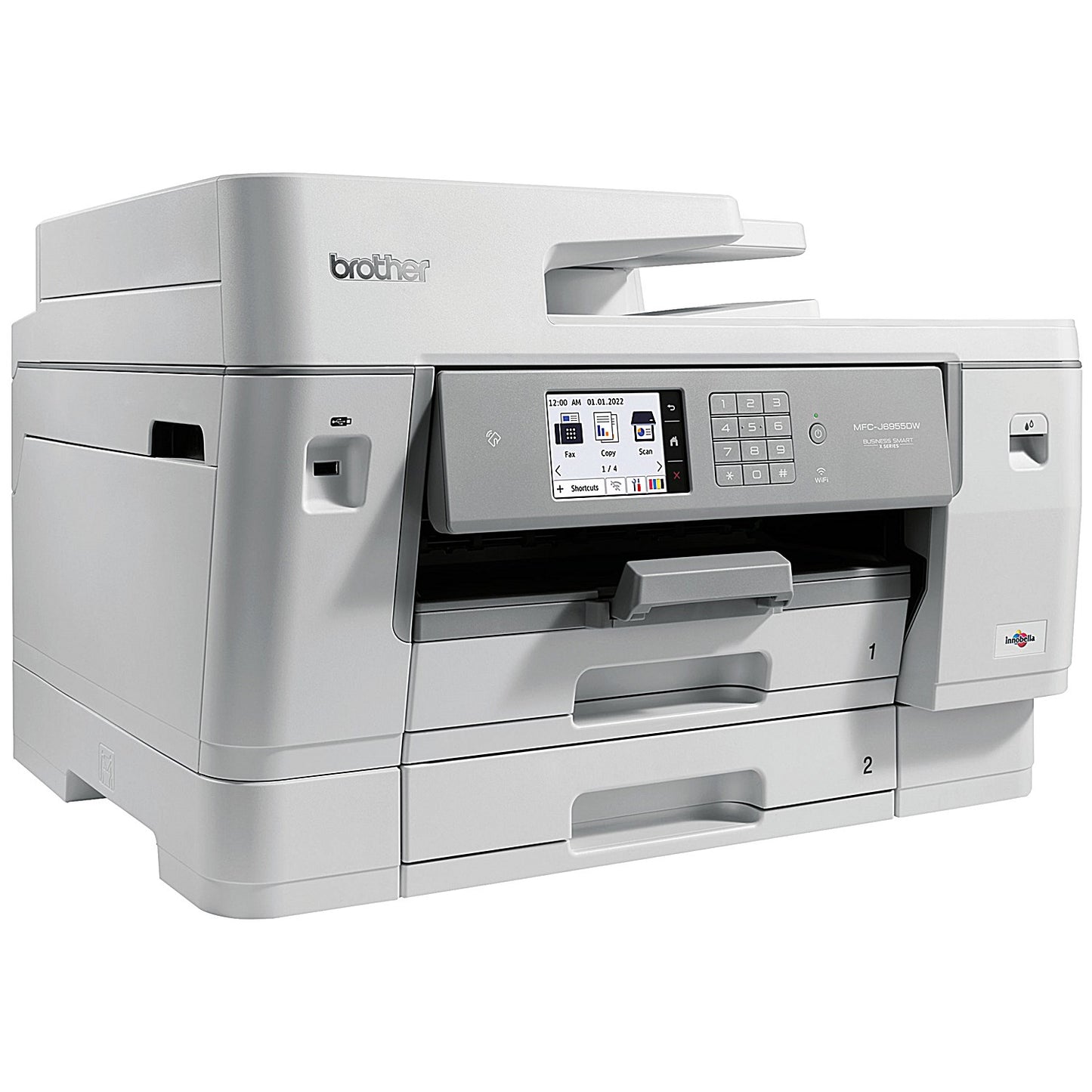 Brother MFC-J6955DW A3 Wireless All-In-One Colour Inkjet Printer, White