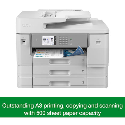 Brother MFC-J6955DW A3 Wireless All-In-One Colour Inkjet Printer, White