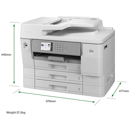 Brother MFC-J6957DW A3 Wireless All-In-One Colour Inkjet Printer, White