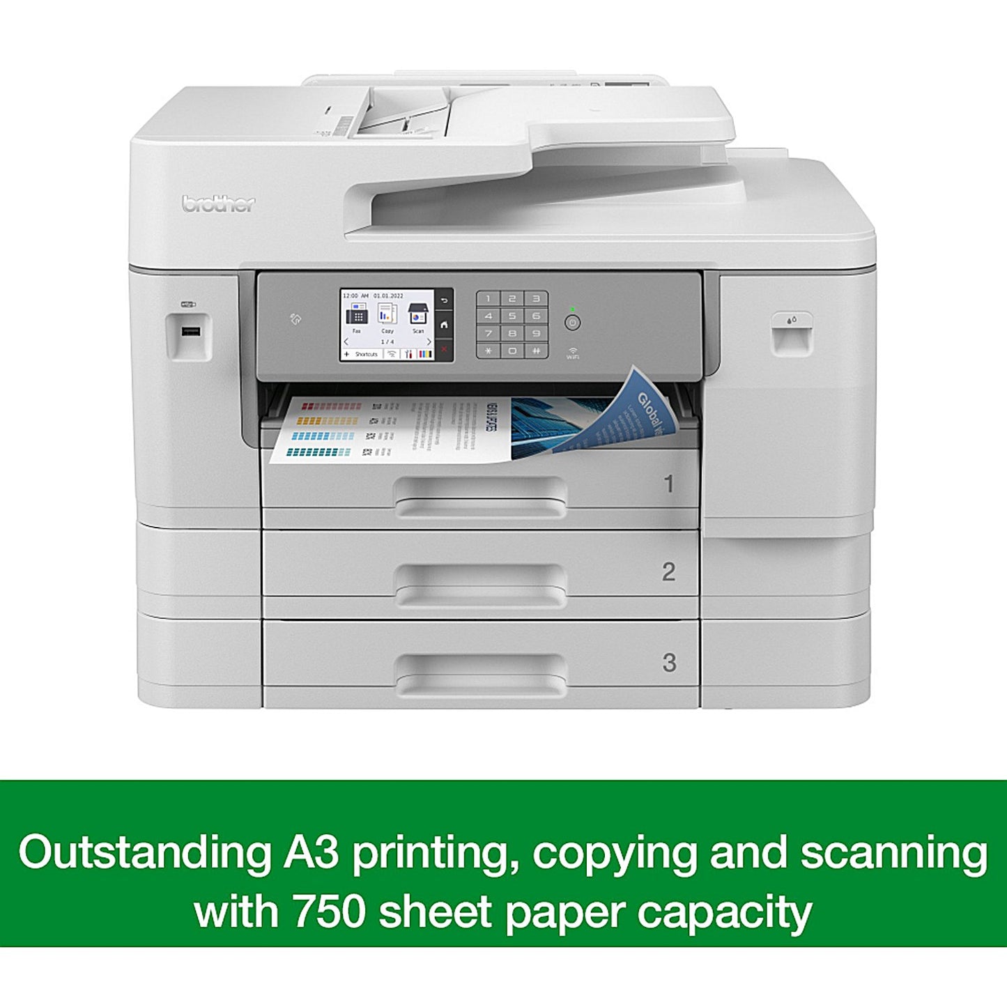 Brother MFC-J6957DW A3 Wireless All-In-One Colour Inkjet Printer, White