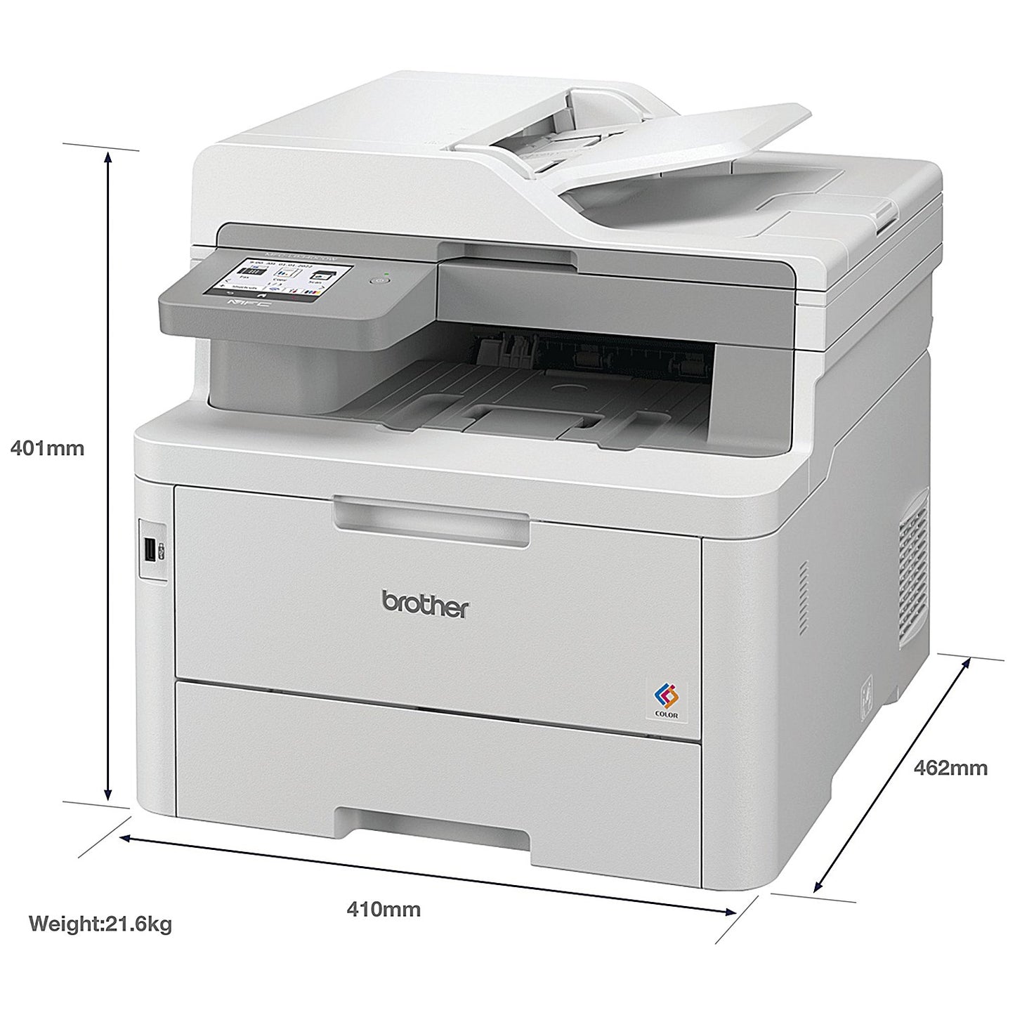 Brother MFC-L8340CDW A4 Wireless All-in-One Colour Laser Printer, Grey